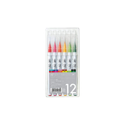 Clean Colour Real Brush Pens Set of 12 - Zig