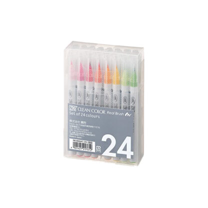 Clean Colour Real Brush Pens Set of 24 - Zig