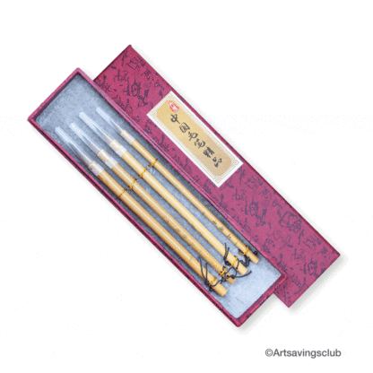 Sumi-Brushes-4pc Bamboo Set Red 01