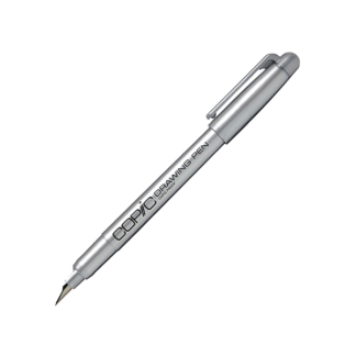 Copic-Drawing-Pen-F01-Black-Ink-Silver-Casing