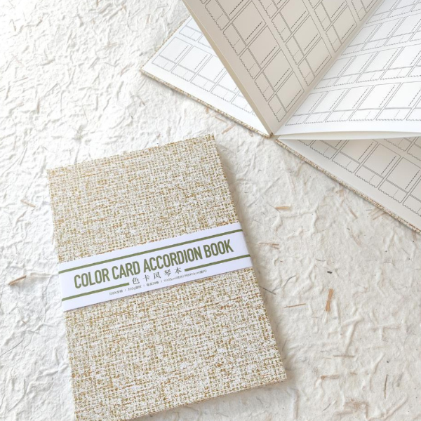 Poetntate colour card accordion book open