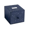 Caran d'Ache sharpener in Cosmic Blue - in box