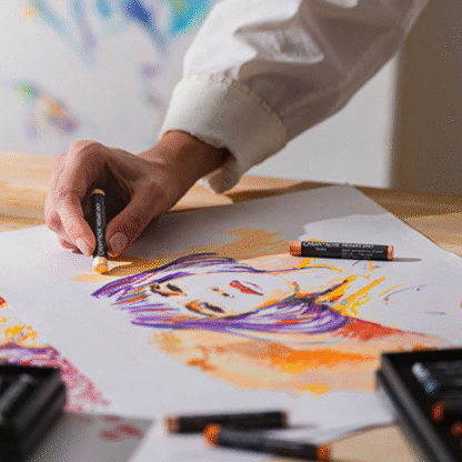 Caran d'Ache NeoArt pastels in use