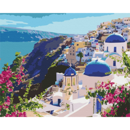 Paint by numbers - Santorini Landscape