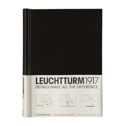 LEUCHTTURM BLACK SPRINGBACK BINDER PEKA A4 150 SHT