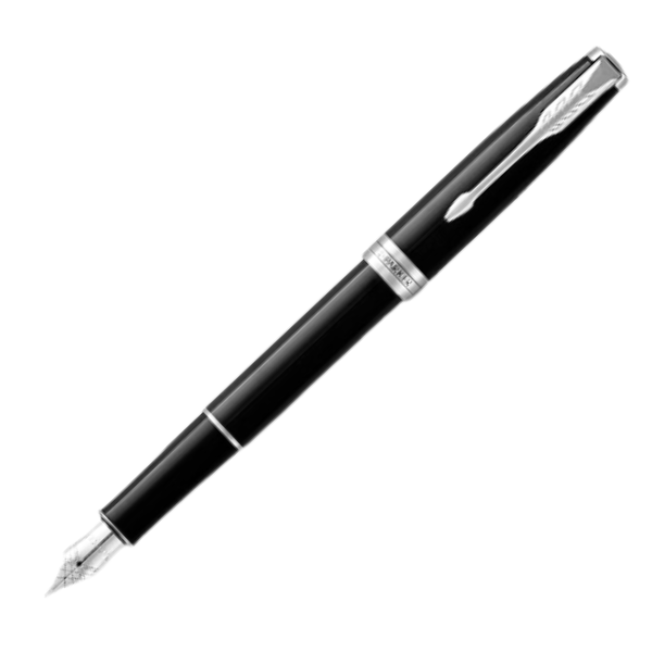 PARKER Sonnet fountain pen black w chrome