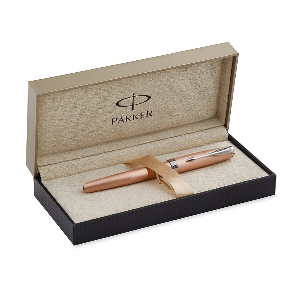 Parker Sonnet Pink Gold Fountain Pen in box