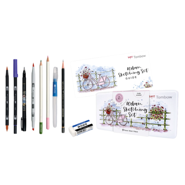TOMBOW URBAN SKETCHING SET CONTENTS