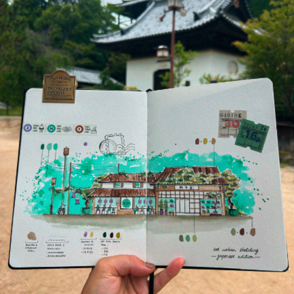 TOMBOW URBAN SKETCHING SET JAPAN EDITION ART EXAMPLE