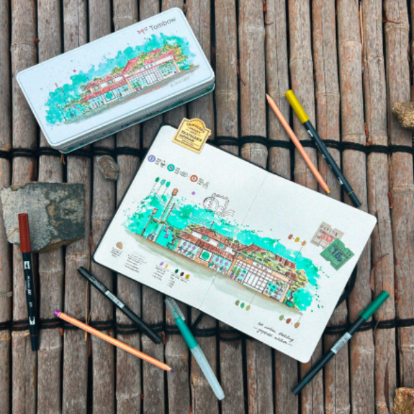 TOMBOW URBAN SKETCHING SET JAPANESE EDITION CONTENTS