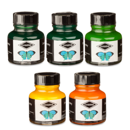 Diamine Calli Ink greens