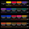 Createx Wicked Colours Colour Chart - Detail Colours