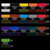 Createx Wicked Colours Colour Chart - Transparent Colours