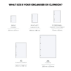 Filofax size guide