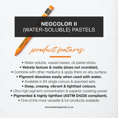 Neocolor II Watersoluble Wax Oil Pastel Sets - Caran d'Ache - Image 2