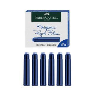 Faber-Castell Ink Cartridges in Royal Blue Pack of 6