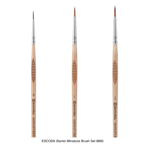 Escoda Starter Miniature Brush Set of 3
