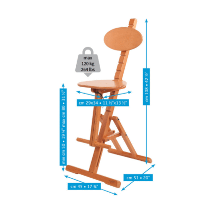 MABEF M44 Adjustable Stool Dimensions