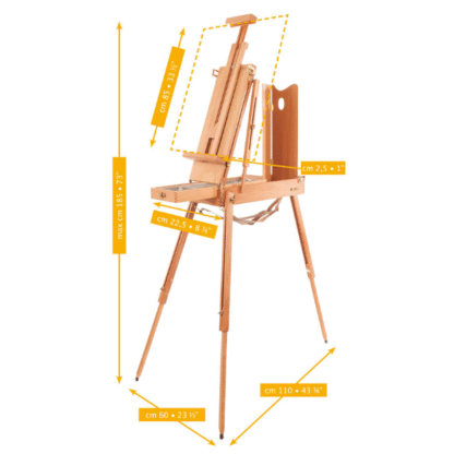 MABEF M_23 Small Backpacker Sketch box easel open dimensions