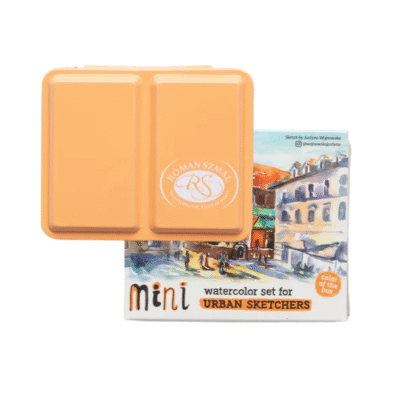 MINI URBAN SKETCH APRICOT METAL 8 HALF PAN
