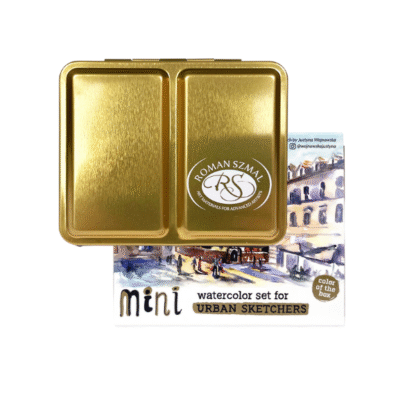 MINI URBAN SKETCH GOLD METAL 8 HALF PAN
