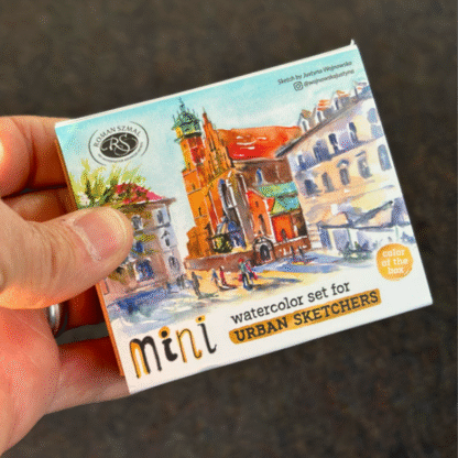 MINI URBAN SKETCH METAL 8 HALF PAN Set in hand