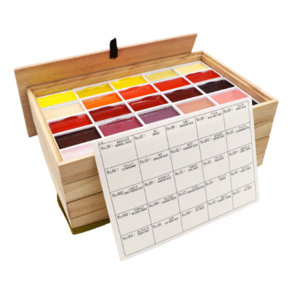 Gansai Tambi Limited Edition Wooden Box Set of 100 - open with card