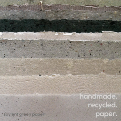 Handmade Recycled Paper - Soylent Green Paper