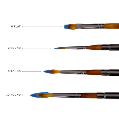 ETCHR TRAVEL BRUSH SET brush sizes