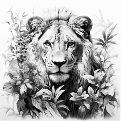 ICOLOR COLOURING BOARD FINE ART LEAFY LION