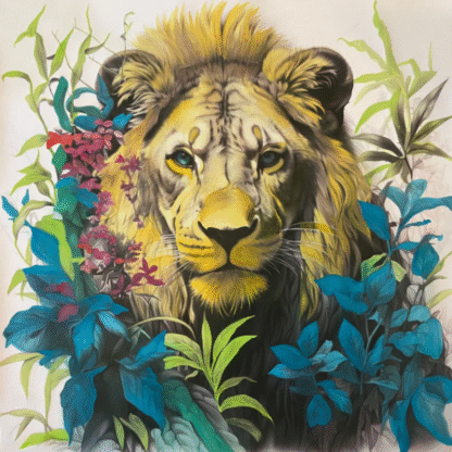 ICOLOR COLOURING BOARD FINE ART LEAFY LION EXAMPLE