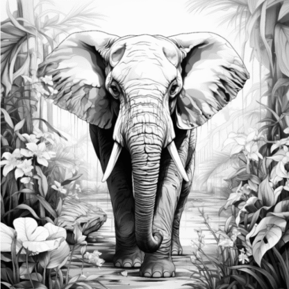 ICOLOR COLOURING BOARD FINE ART MAJESTIC ELEPHANT