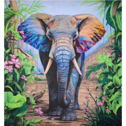 ICOLOR COLOURING BOARD FINE ART MAJESTIC ELEPHANT EXAMPLE