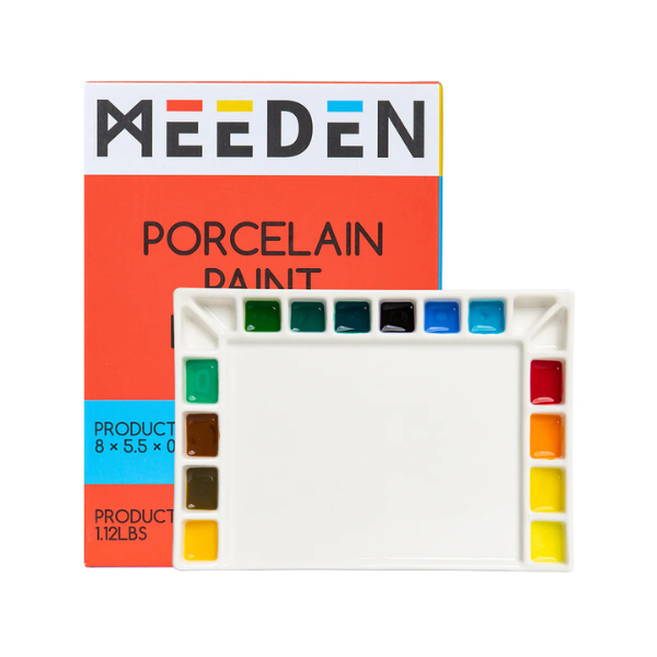 MEEDEN 18-WELL CERAMIC PALETTE (8_× 5.5_× 0.75_) PLC-4046