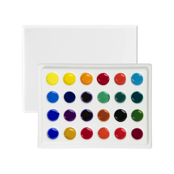 MEEDEN 24-WELL CERAMIC PALETTE (6_× 4.5_× 0.8_) PLC-4006
