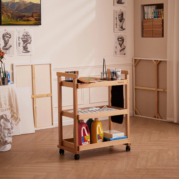 MEEDEN 3-TIER ART SUPPLIES STORAGE CART - LIFESTYLE