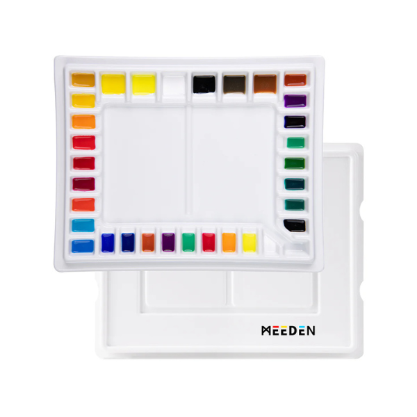 MEEDEN 33-WELL CERAMIC PALETTE PLASTIC COVER PLC-4017