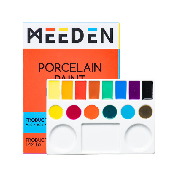 MEEDEN 7-WELL WHITE PORCELAIN MIXING TRAY PALETTE PLC-4002