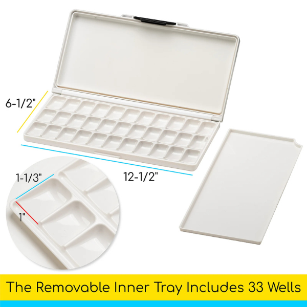 MEEDEN AIRTIGHT LEAKPROOF WATERCOLOR PALETTE INSIDE