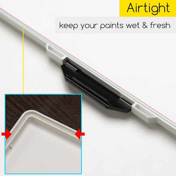 MEEDEN AIRTIGHT LEAKPROOF WATERCOLOR PALETTE SETAILS