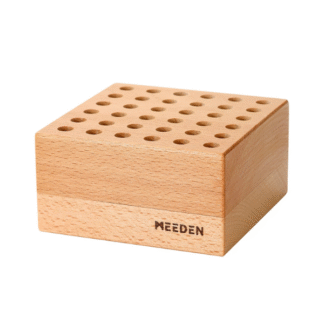 MEEDEN BEECHWOOD PENCIL AND BRUSH HOLDER - 36 HOLES