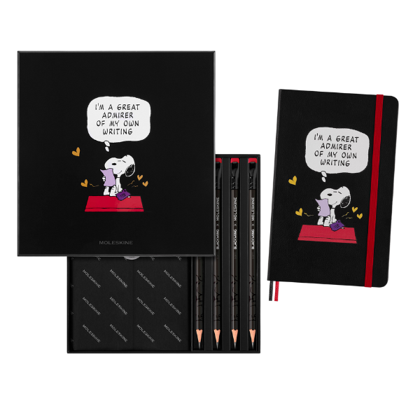 MOLESKINE LE PEANUTS GIFT BOX LARGE RULED HARD ANB SNOOPY BLACKWING PENCILS