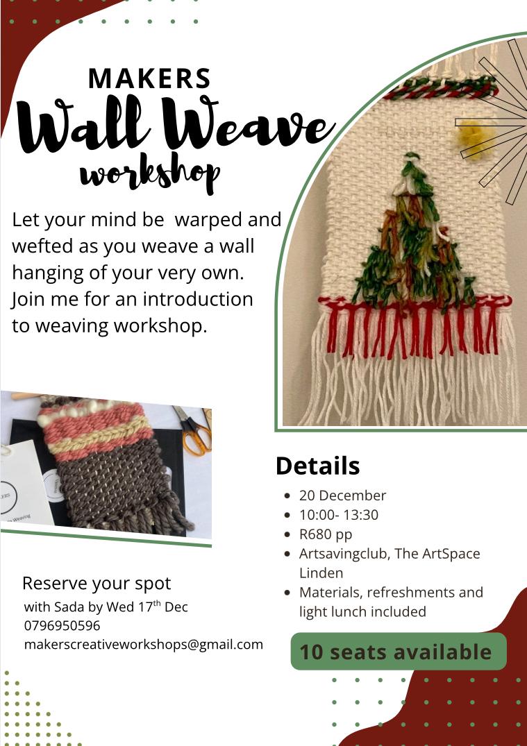 20 Dec 2025 Sat 10h00-13h30 Weave Workshop
