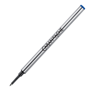 Caran d'Ache rollerball refills steel point blue
