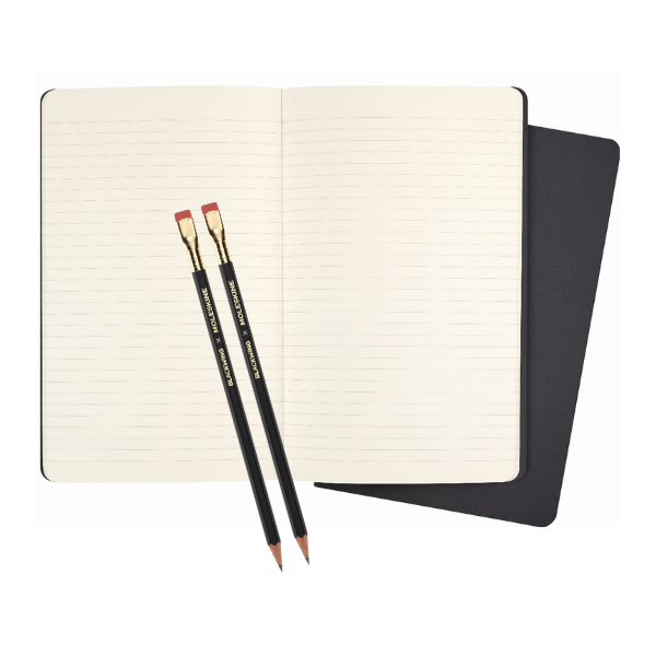 BLACKWING X MOLESKINE 2 X RULED CAHIERS + 2 X FIRM PENCILS (WRITING)