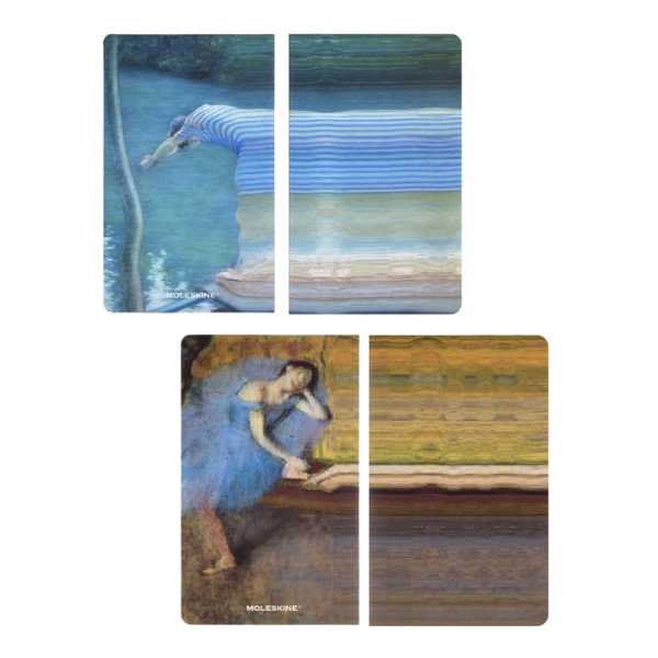 MOLESKINE LE IMPRESSIONISM SET OF 2 LARGE PLAIN CAHIER JOURNALS