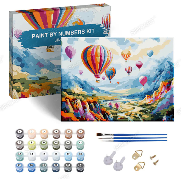 SINOART PAINT BY NUMBERS WHATS IN THE BOX