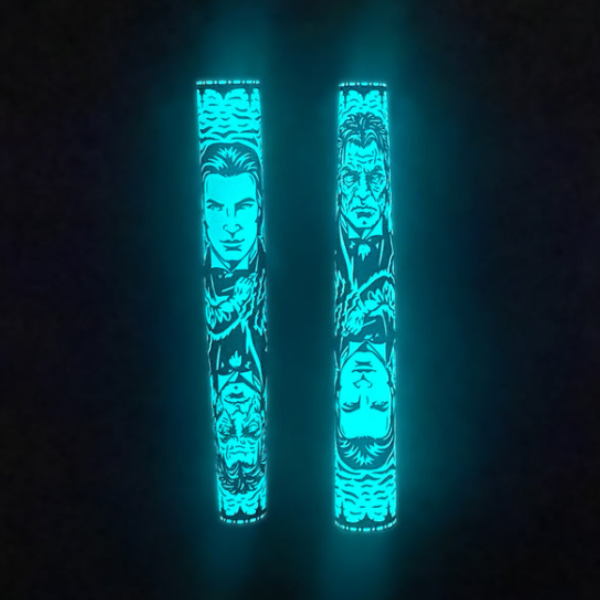RETRO 51 TORNADO POPPER ROLLERBALL PEN DORIAN GREY GLOW-IN-THE DARK BARELL