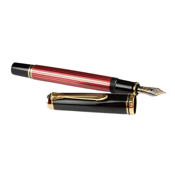 PELIKAN M600 FP SOUVERAEN BLACK_RED F ON SIDE