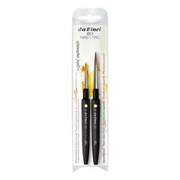 DA VINCI GO 4283 SERIES 8510 MAESTRO TRAVEL BRUSH SET OF 2